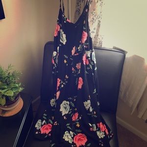 Floral black dress!